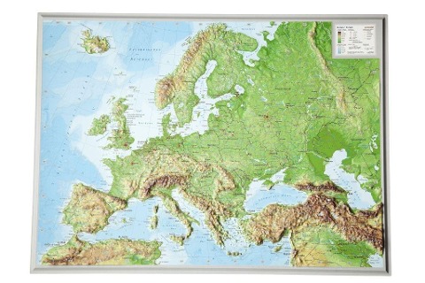 Reliefkarte Europa klein 1 : 16 000 000