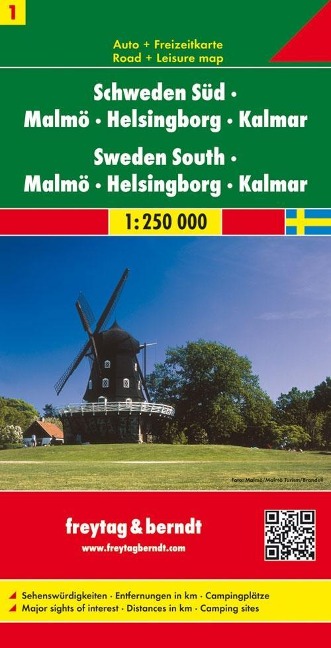 FuB Schweden 01 Süd, Malmö, Helsingborg, Kalmar 1 : 250 000. Autokarte