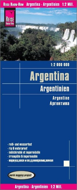 Reise Know-How Landkarte Argentinien 1 : 2.000.000