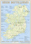 Whiskey Distilleries Ireland - Tasting Map 24x34cm