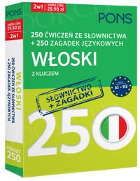 Włoski. 250 ćwiczeń ze słownictwa + 250 zagadek językowych