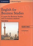 English for Business Studies, Third edition Teacher's Book