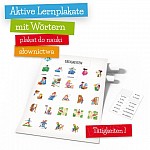 Aktive Lernplakate mit Wörtern - Tätigkeiten Plakat