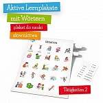 Aktive Lernplakate mit Wörtern - Tätigkeiten 2 Plakat